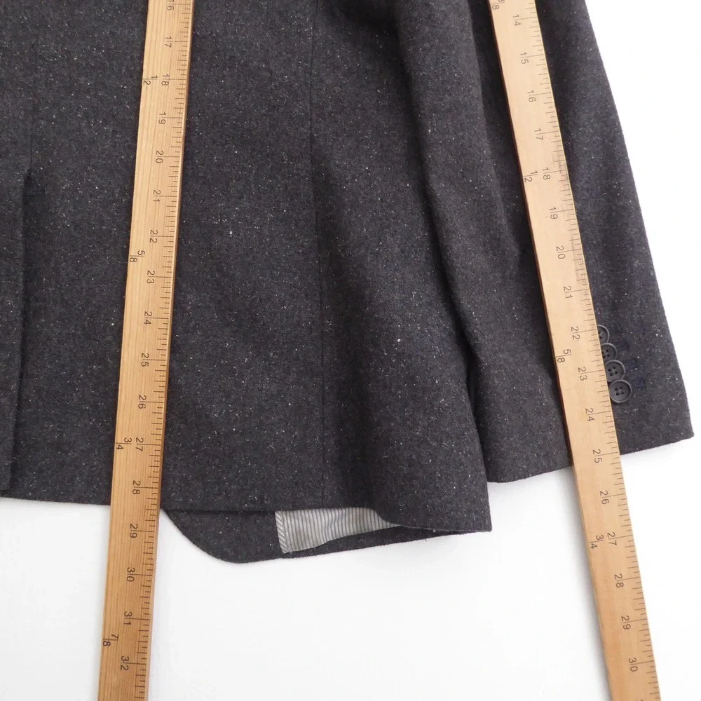 Banana Republic Mens Blazer Charcoal Grey Tailored Wool Textured Knit 40R Slim